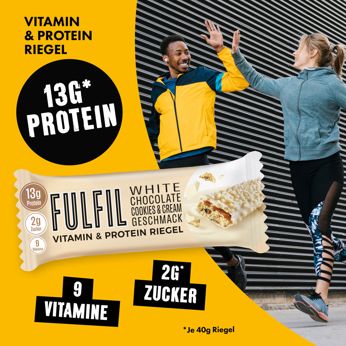 White Chocolate, Cookies & Cream Proteinriegel